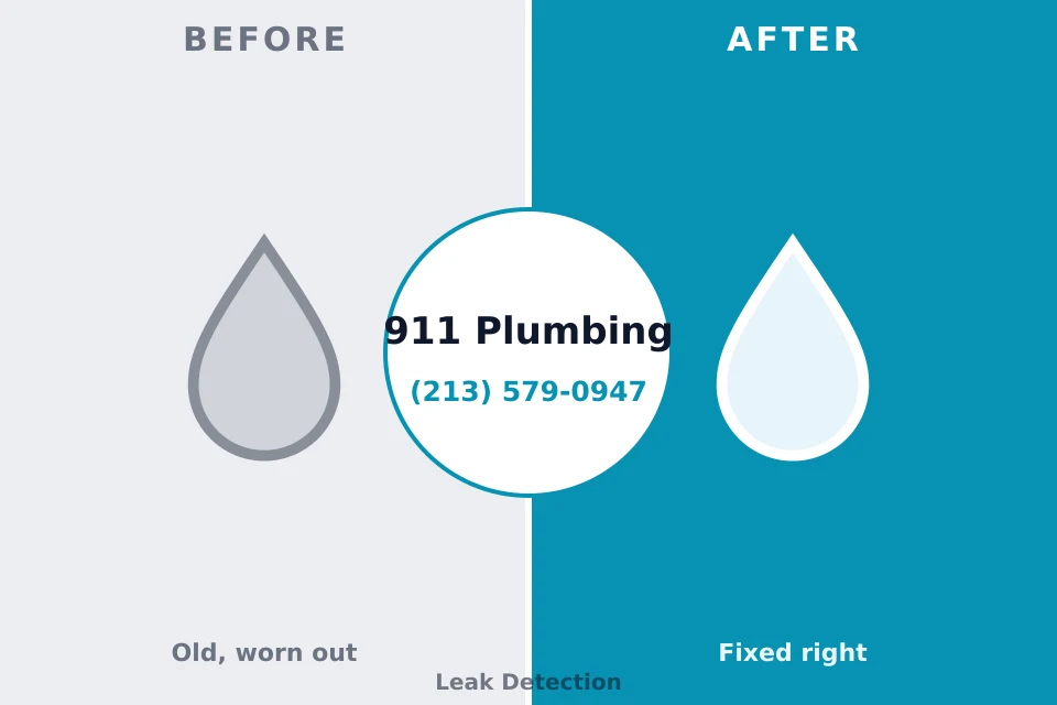 Before and after: plumbing repair Crescent, OK